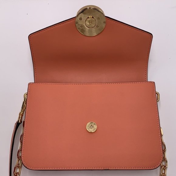 Michael Kors Carmen Medium Convertible Shoulder Bag Crossbody SHERBERT Leather - Picture 12 of 16